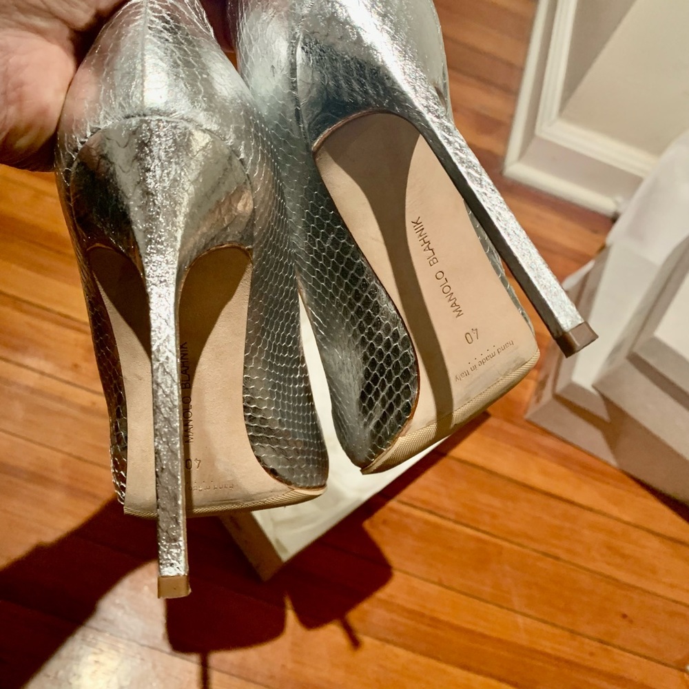 MANOLO BLAHNIK BB 115 snakeskin 40/10 $995 🔥🔥🔥 - Picture 4 of 7